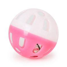 Surtep Animals Plastová lopta pre mačku so zvončekom 4 cm Ružová