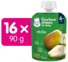 Gerber Organic kapsička hruška 16x90 g