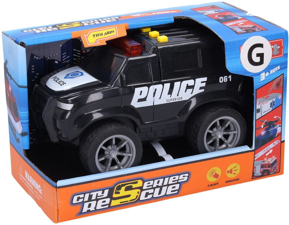 Wiky Auto polícia s efektmi 18 cm