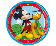 Procos Papierové taniere Mickey Mouse a Pluto - 8 ks / 20 cm