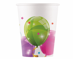 Procos Papierové poháre Sparkling Balloons - 8 ks / 200 ml