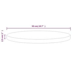 Vidaxl Stolová doska Ø50x2,5 cm masívna borovica