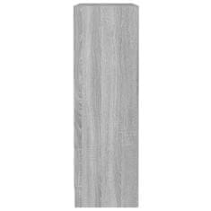 Vidaxl Knižnica sivá sonoma 60x24x74,5 cm spracované drevo
