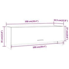 Vidaxl Šatník sivý dub sonoma 100x32,5x35 cm spracované drevo