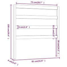 Vidaxl Čelo postele biele 81x4x100 cm masívna borovica