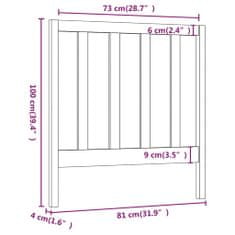 Vidaxl Čelo postele medovohnedé 81x4x100 cm masívna borovica