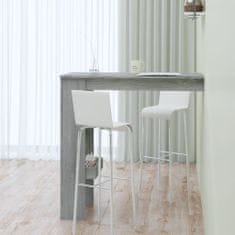 Vidaxl Nástenný barový stôl sivý sonoma 102x45x103,5 cm spracov. drevo