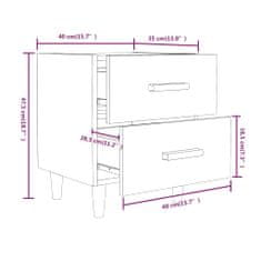 Vidaxl Nočné stolíky 2 ks lesklé biele 40x35x47,5 cm