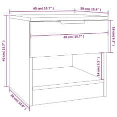 Petromila vidaXL Nočné stolíky 2 ks dymový dub spracované drevo