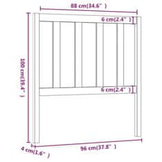 Vidaxl Čelo postele medovohnedé 96x4x100 cm masívna borovica