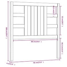 Vidaxl Čelo postele biele 96x4x100 cm masívna borovica