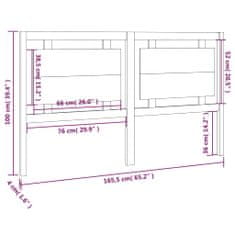 Vidaxl Čelo postele biele 165,5x4x100 cm masívna borovica