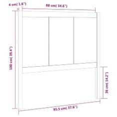 Vidaxl Čelo postele medovo-hnedé 95,5x4x100 cm masívna borovica