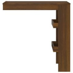 Vidaxl Nástenný barový stôl hnedý dub 102x45x103,5 cm spracované drevo