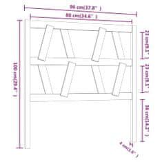 Vidaxl Čelo postele biele 96x4x100 cm masívna borovica