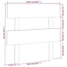 Vidaxl Čelo postele čierne 103,5x3x81 cm masívna borovica