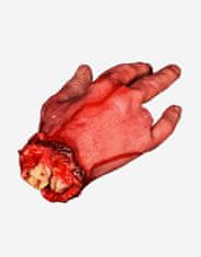 Korbi Umelá odrezaná ruka s kosťou, 4 prsty, Halloween