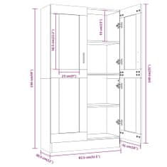 Petromila vidaXL Vitrína dymový dub 82,5x30,5x150 cm spracované drevo