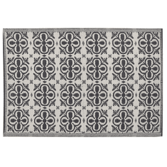 Beliani Vonkajší koberec 120 x 180 cm čierny / biely NELLUR