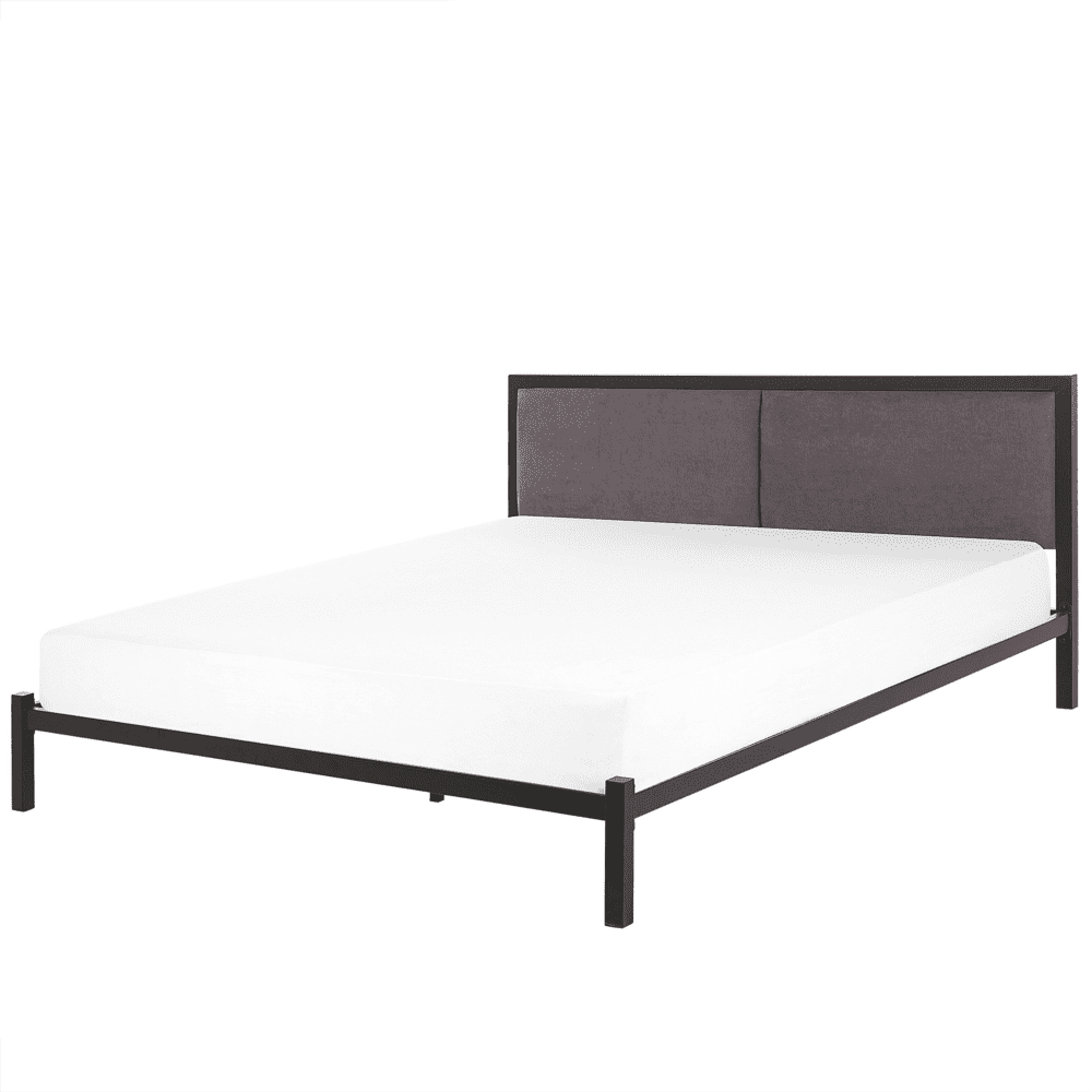 Beliani Kovová posteľ 160 x 200 čierna CLAMART