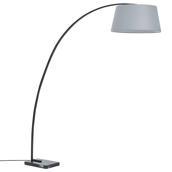 Beliani Stojaca lampa 188 cm sivá BENUE