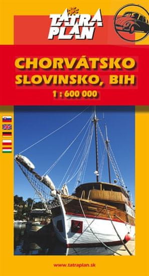 Chorvátsko, Slovinsko, BIH, Č.Hora 1:600 000 - Automapa v mierke 1:600 000