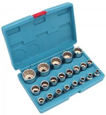 XLtools Sada 1/2" hlavíc 12HRAN, 21-dielna, 8-36 mm