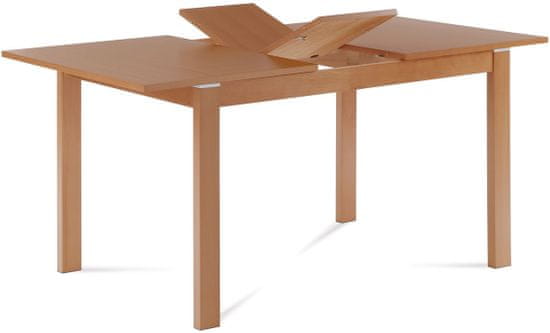 Autronic Jedálenský stôl rozkladacia 120+30x80x74 cm, doska MDF, dyha, nohy masív, tmavý buk BT-6777 BUK3