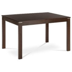 Autronic Jedálenský stôl rozkladacia 120+30x80x74 cm, doska MDF, dyha, nohy masív, orech BT-6777 WAL