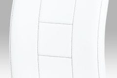 Autronic Jedálenská stolička biela koženka / chróm DCL-411 WT
