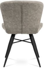 Autronic Jedálenská stolička, hľuzovková látka vintage, kov čierny mat HC-442 LAN3