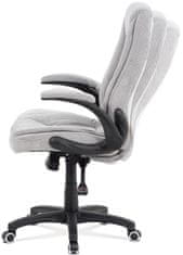 Autronic Kancelárska stolička, šedá látka, kríž plastová čierna, synchrónne mechanizmus KA-G303 SIL2