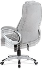 Autronic Kancelárska stolička, šedá látka, kríž plast strieborný, hojdacia mechanizmus KA-G196 SIL2