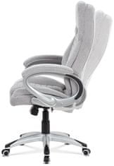 Autronic Kancelárska stolička, šedá látka, kríž plast strieborný, hojdacia mechanizmus KA-G196 SIL2