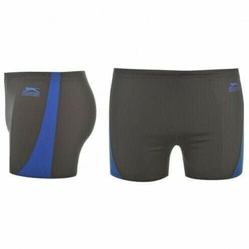 Slazenger - Panel Swimming Trunks Mens - Charcoal/Blue - S