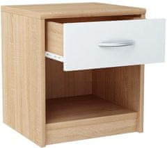 CASARREDO Nočný stolík MARK 026 dub sonoma/biela