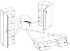 CASARREDO Obývacia stena BARMA dub šedý