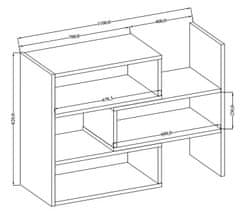 CASARREDO Rozkladacia regál MOVE III artisan