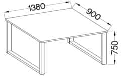 CASARREDO Jedálenský stôl PILGRIM 138x90 cm čierna/lancelot