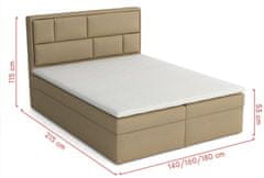 CASARREDO Posteľ s matracom s ÚP WENDY BOX 180x200 látka Victoria 14866