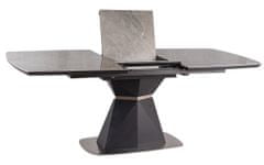 CASARREDO Jedálenský stôl CORTEZ rozkladacia sivá antracit/mramor