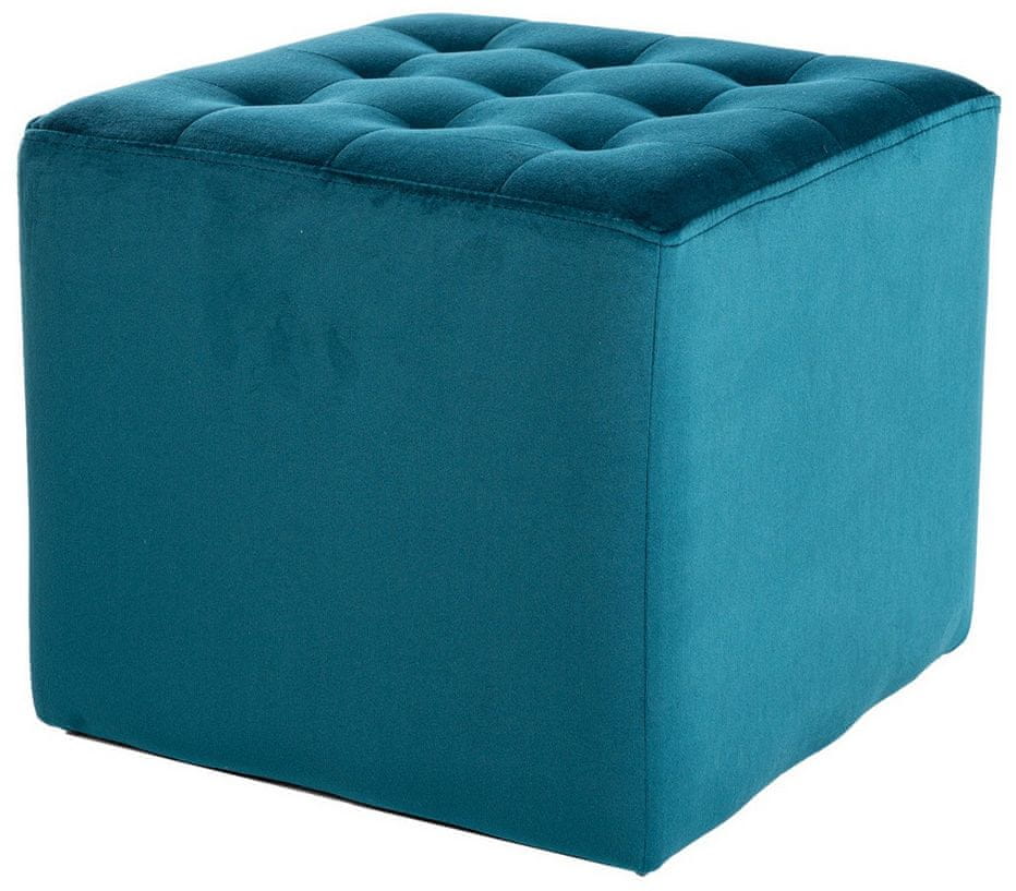 CASARREDO Taburet LORI velvet tyrkysová