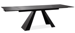 CASARREDO Jedálenský stôl rozkladacia SALVADORA CERAMIC čierna / šedá