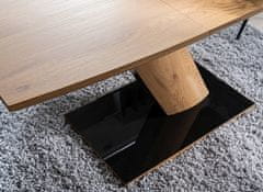 CASARREDO Jedálenský stôl rozkladacia TORONTO 120x80 dub/čierny lak