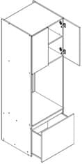 CASARREDO D65SL SPR S/1 skriňa vstavaná na práčku OMAGH sonoma