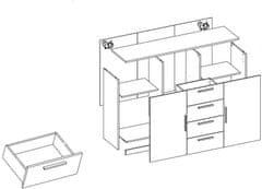 CASARREDO Komoda 2D4S MILO