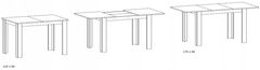 CASARREDO Jedálenský stôl rozkladacia MANGA 120(170)x80 sonoma
