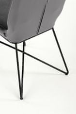 Halmar Kovová stoličky K454, sivá