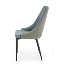 Halmar Kovová stoličky K448, šedá / modrá