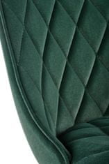 Halmar Kovová stoličky K450, tmavo zelená